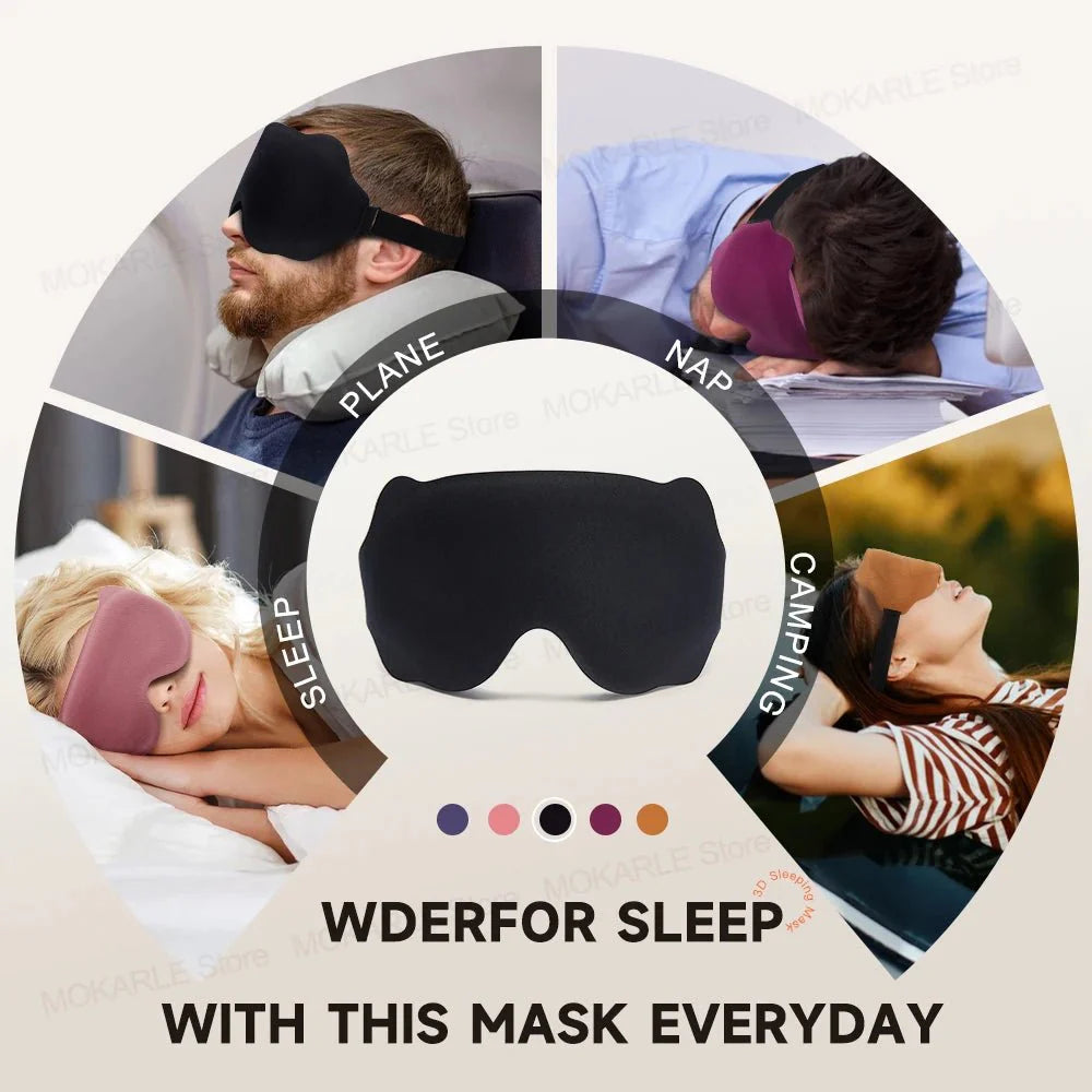 Contoured Blackout Eye Mask For Sleep