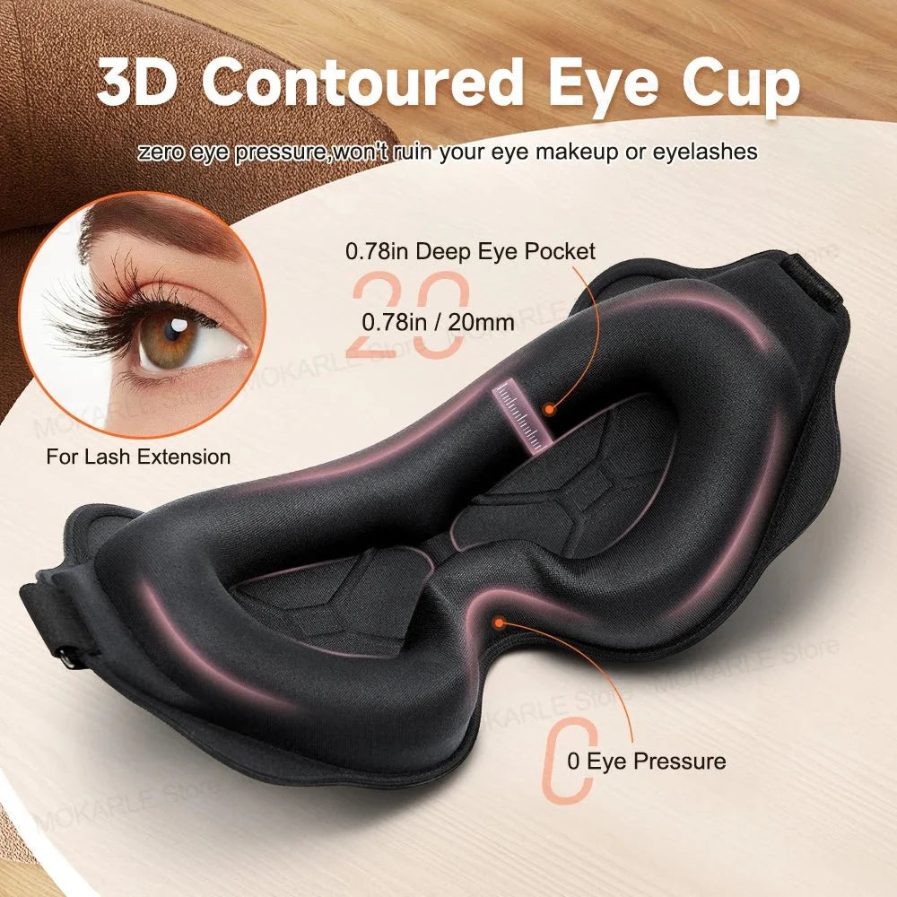 Contoured Blackout Eye Mask For Sleep