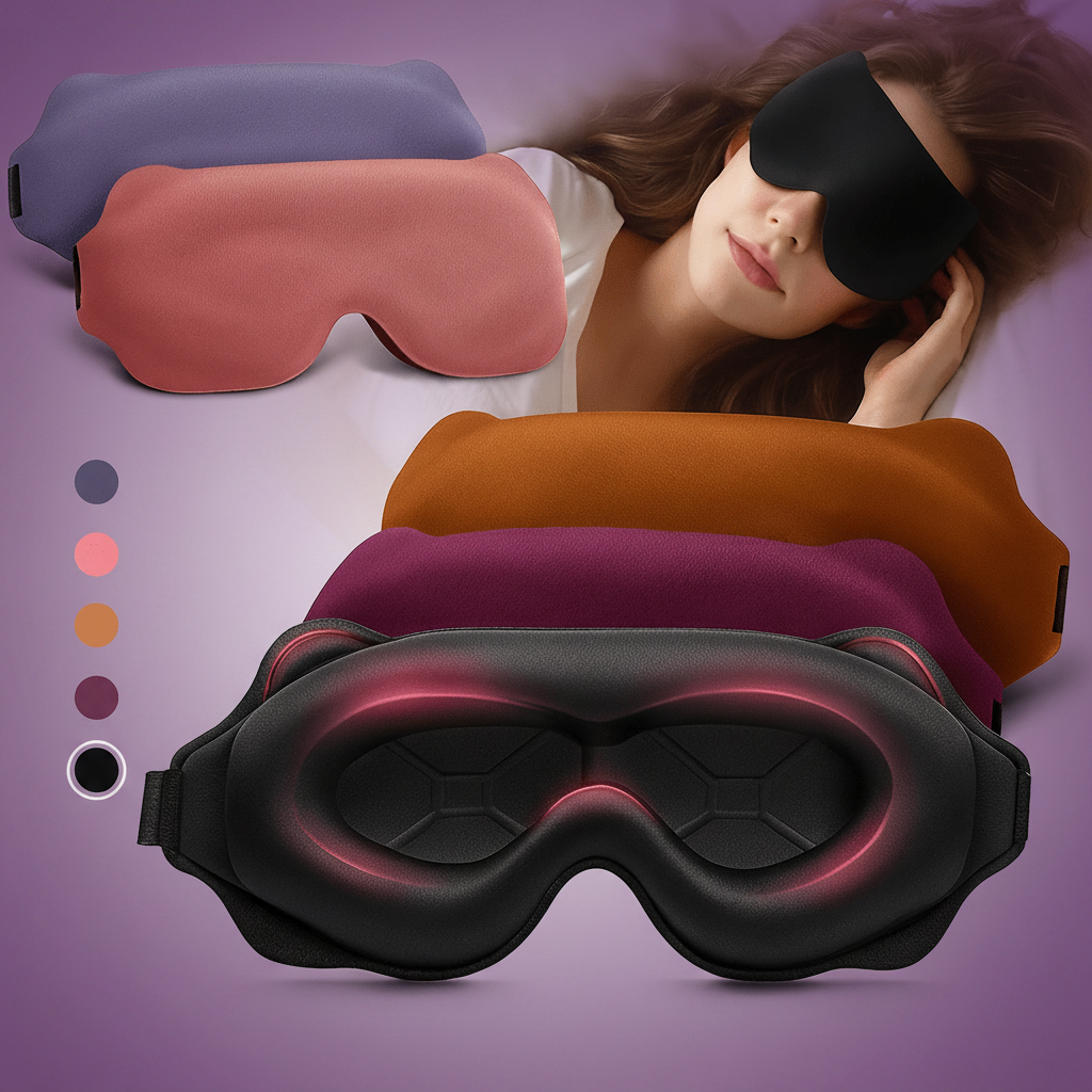 Contoured Blackout Eye Mask For Sleep