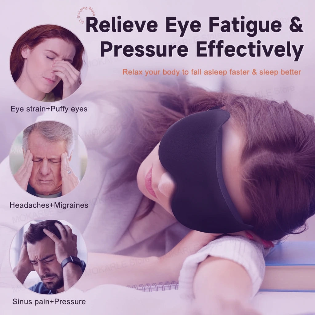 Contoured Blackout Eye Mask For Sleep